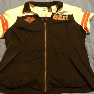Harley Davidson zip up shirt